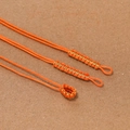Handgefertigte orange-goldene Flechtschnur mit Endschlaufen für DIY-Schmuckherstellung - 10 Stück/Packung (4.5x155mm) / Orange