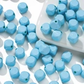 Light blue 10mm macaron acrylic square faceted beads for DIY jewelry and necklaces - 10x10mm (10 Pieces/Pack) / Light Blue