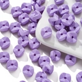 DIY handmade lavender purple flower-shaped acrylic loose beads for jewelry making - 10 Pieces/Pack (Approx. 4g) / Purple