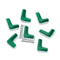Parche bordado letra L verde con borde blanco para decoración de ropa DIY - 5 Unidades/Paquete / L