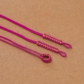 Handgefertigter rosaroter und goldener Metallfadenknoten für DIY-Schmuckzubehörteile - 10 Stück/Packung (4.5x155mm) / Fuchsia