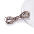 Corda in cotone 3mm con fili d'oro intrecciati in marrone e bianco per lavori fai-da-te - (circa 3 mm) 2 Metri / Marrone Bianco