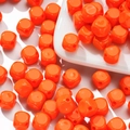Bulk 10mm bright orange macaron acrylic faceted cube beads for DIY jewelry making - 10x10mm (10 Pieces/Pack) / Orange