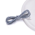 Cordoncino intrecciato 3mm blu e bianco con filo metallico dorato per gioielli - (circa 3 mm) 2 Metri / Blu Bianco