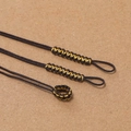 Dunkelbraune und goldene Schnur für handgefertigte Schmuckanhänger und Armbänder - 10 Stück/Packung (4.5x155mm) / Kaffeebraun