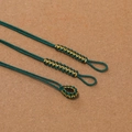Handgefertigte dunkelgrüne Kordel mit Goldseide für DIY Schmuckanhänger - 10 Stück/Packung (4.5x155mm) / Dunkelgrün