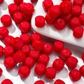 Vibrant red 10mm macaron acrylic faceted cube beads for DIY necklace jewelry making - 10x10mm (10 Pieces/Pack) / Red