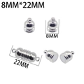Primo piano delle chiusure magnetiche argento 8mm per gioielli fai-da-te e cordini - Chiusura Magnetica Stile 06 (8*22mm)