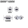 Dettaglio delle chiusure magnetiche in argento da 8mm per la creazione di gioielli fai da te - Chiusura Magnetica Stile 05 (8*16mm)