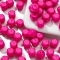 Vibrant pink 10mm macaron acrylic faceted cube beads with holes for DIY jewelry - 10x10mm (10 Pieces/Pack) / Rose Red