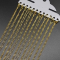 Set of 12 gold-plated twist water wave chains with lobster clasps for DIY jewelry making - 42cm / 12 Pcs/Pack / Gold