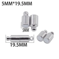 Vista dettagliata delle chiusure magnetiche in argento con diametro 5mm e lunghezza - Chiusura Magnetica Stile 03 (5*19.5mm)