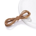 Cordoncino intrecciato da 3mm con fili di seta oro e rossi per gioielli fai-da-te - Marrone Arancio