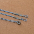 Handgefertigte geflochtene Anhängerverbinder in Himmelblau und Gold für DIY Schmuck - 10 Stück/Packung (4.5x155mm) / Himmelblau