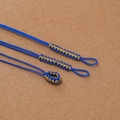Handgefertigte blau-goldene geflochtene Seilverbinder für DIY Schmuckanhänger - 10 Stück/Packung (4.5x155mm) / Saphirblau