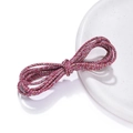 Cordino intrecciato da 3mm in rosa, oro e grigio per gioielli fai-da-te - Rosa Rossa
