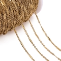 DIY jewelry making accessory featuring golden stainless steel chain on a white spool - Gold Round Cross Pressed Sheet