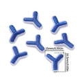 Mini parches bordados letra Y azul real termoadhesivos para manualidades DIY, 15mm - 5 Unidades/Paquete / Letra Y