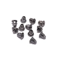 Detail of gun-black bullet earring backings with secure silicone inner cores for DIY jewelry - 5*6mm (200 Pieces/Pack) / Gun Black