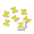 Mini parche bordado letra Z amarilla termoadhesiva para accesorios de ropa DIY - 5 Unidades/Paquete / Letra Z