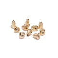Detailed macro view of bullet-shaped gold metal earring backs with silicone pads - 5*6mm (200 Pieces/Pack) / KC Gold