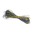 Nylon koord bundel nr. 72 met heldergeel, blauw en groen verloop voor vlechtwerk - Kleur Nr. 23