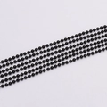 Detail view of metallic black ball chains for DIY jewelry making and necklace crafts - 2.4mm Diameter (5m) / Black