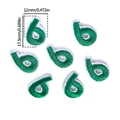 Mini parche bordado letra B verde con borde blanco, aplique DIY termoadhesivo 12mm x 17,5mm - 5 Unidades/Paquete / US 6
