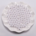 Polished white ABS imitation pearls with straight holes for DIY jewelry and crafts - 8mm (100 Pieces/Pack) / White