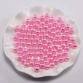 Pink ABS imitation pearl beads with holes for DIY jewelry making and craft supplies - 8mm (100 Pieces/Pack) / Pink