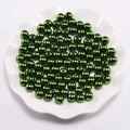 Donkergroene ABS-imitatieparels met metaalglans en voorgeboorde gaten voor DIY-sieraden - Groen