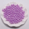 Glanzende lavendelpaarse ABS imitatieparels met gaten voor het maken van DIY-sieraden - Lichtpaars