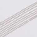 Detailed view of silver metal bead chain for DIY jewelry making and necklaces - 2.4mm Diameter (5m) / Silver