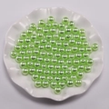 Ronde lichtgroene 3-12mm ABS imitatieparels met rechte gaten voor DIY-sieraden - Grasgroen