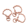 Rose gold shell shaped alloy swivel lobster clasp for DIY keychain accessories - Shell Shape / 5 Pieces / Rose Gold