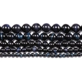 Perline tonde levigate in occhio di tigre blu naturale in varie dimensioni per gioielli - Occhio di Tigre Blu Nero