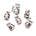 Hand-painted panda ceramic beads for DIY jewelry making, size 19.5mm with 2mm hole - Red Panda