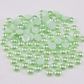 Semipérolas ABS verde claro de fondo plano para bisutería DIY y arte de uñas - Verde claro