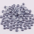 Detalle de medias perlas de ABS color lila claro para manualidades DIY y arte de uñas - Gris oscuro