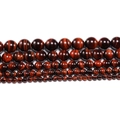 Perle tonde in occhio di tigre rossa naturale in cinque dimensioni per gioielli DIY - 4mm