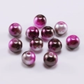 Round gradient candy color ABS pearl beads with holes for DIY jewelry making - 8mm (100 Pcs/Pack, 28g) / Coffee Rose Red