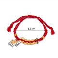 Red woven rope bracelet with gold coins and small pig pendant for New Year luck - 1 Piece / Rich Horse Red String