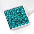 8mm turquoise skull shape synthetic loose beads for DIY jewelry making and crafts - 6.5*8mm (approx. 47 pcs/strand)