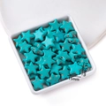 Turquoise synthetic star beads for DIY jewelry making, 15mm cyan blue star-shaped spacers - 14.5*15mm (approx. 33 pcs/strand)