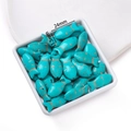 Fish-shaped turquoise synthetic beads measuring 24x11mm for DIY jewelry making - 11.5*24mm (approx. 17 pcs/strand)