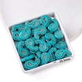 Blue paisley turquoise synthetic stone beads 20.5mm for DIY jewelry making - 12.5*20.5mm (approx. 21 pcs/strand)