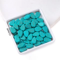 Leaf-shaped turquoise beads with gold veins for DIY jewelry making 13.5x9x1.4mm - 9*13.5mm (approx. 29 pcs/strand)