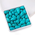 Vibrant blue turquoise teardrop spacer beads with brown texture for DIY jewelry making - 10*16.5mm (approx. 23 pcs/strand)