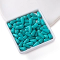 Teardrop turquoise synthetic beads with brown matrix for DIY jewelry making - 7*13mm (approx. 29 pcs/strand)