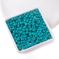 Faceted turquoise loose beads in a white tray for DIY handmade jewelry crafts - 4.5*6mm (approx. 80 pcs/strand)
